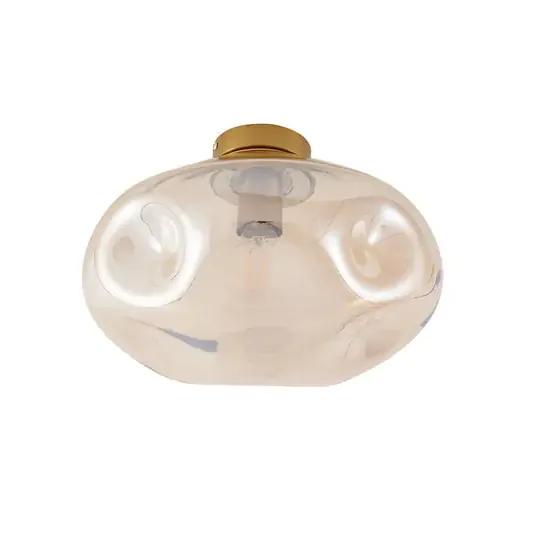 Sonderaktion Lelia Deckenleuchte Ø 35 cm amber Glas - Lindby