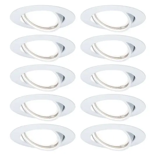 Neu Im Sortiment Base Einbaustrahler 10er-Set weiß - Paulmann
