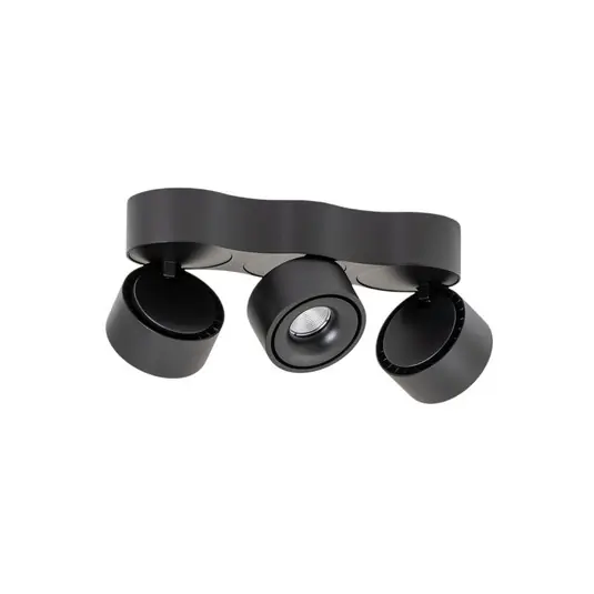 Begrenztes Angebot Rotari 3 LED Aufgesetzter Spot 3x8,9W Schwarz - Arcchio