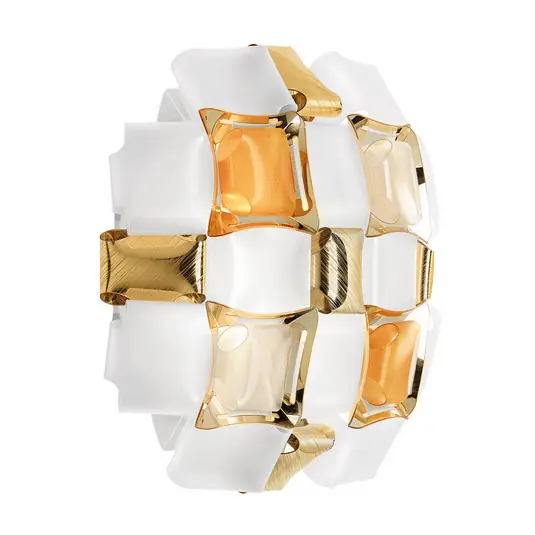 Nur Für Kurze Zeit Mida Deckenleuchte, Ø 67 cm, amber/weiß - Slamp