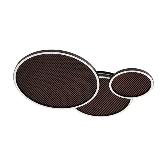 Orven LED-Deckenlampe, schwarz/holz, 80cm, dimmbar - Lucande Billig