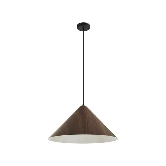 Clarine Hängeleuchte, walnuss, Ø 50 cm, Metall - Lindby Angebot