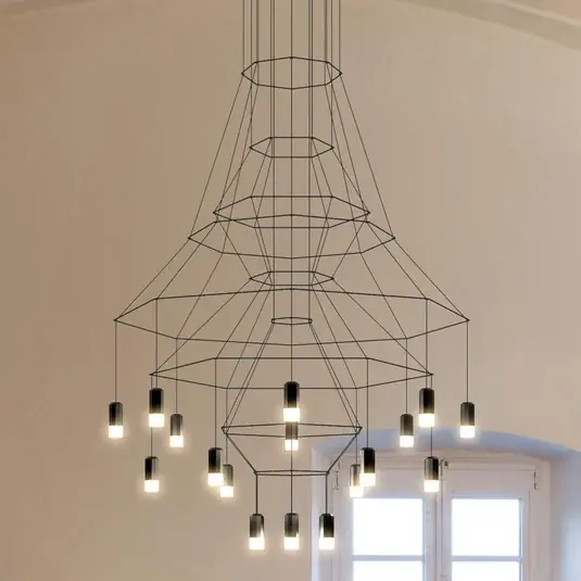 Bestseller Wireflow LED-Pendelleuchte, schwarz, 279 cm - Vibia