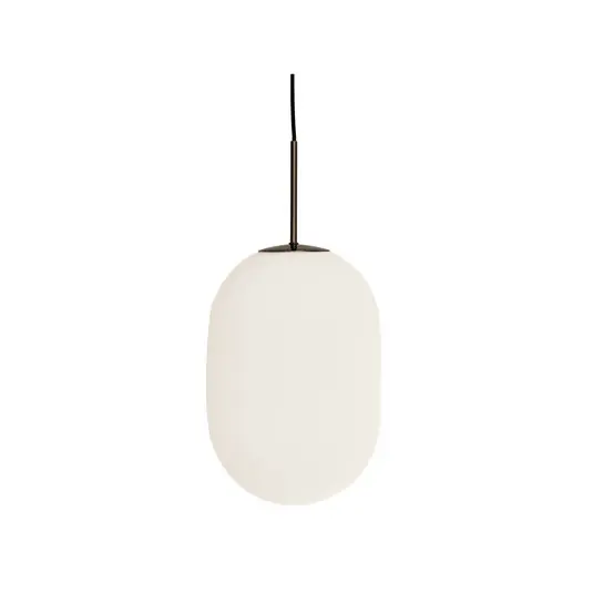Preis Gesenkt Noor Hängeleuchte, Ø 24 cm, opal/schwarz, Glas - Watt & Veke