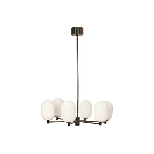 Direkt Vom Hersteller Noor Hängeleuchte opal/schwarz, Glas, 6-flg. - Watt & Veke