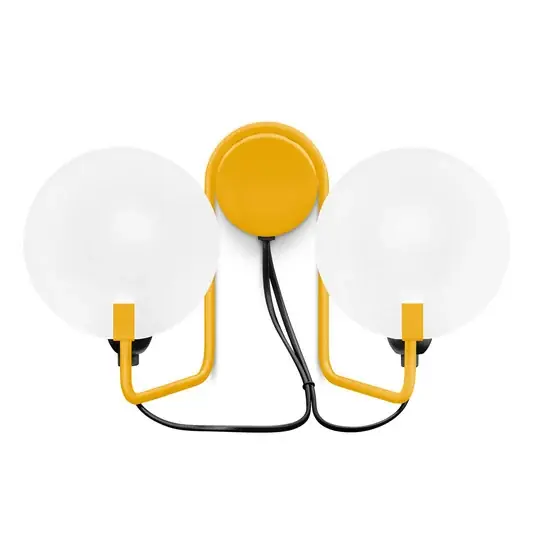 Bugia LED-Wandleuchte, gelb, zweiflammig - Stilnovo Ausverkauf