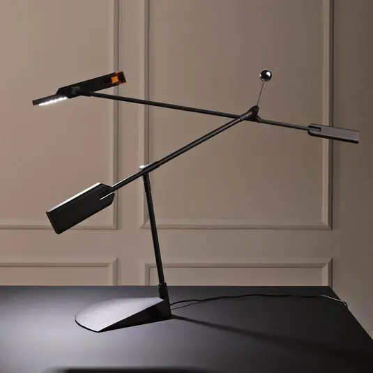 Angebot Halley LED-Tischlampe, schwarz, Ausladung 100 cm - Stilnovo