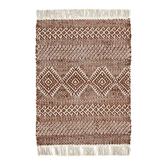 Online Kaufen Ethnic Teppich braun Jute Länge 90 cm - House Doctor