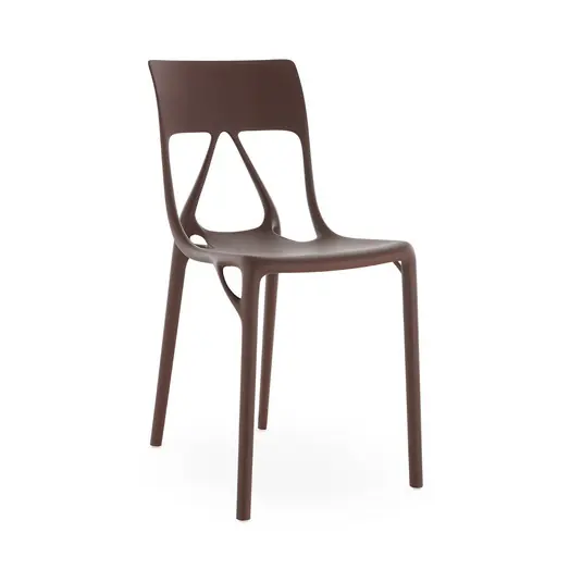 Preisknaller A.I. Lite Stuhl, braun, Höhe 80 cm - Kartell