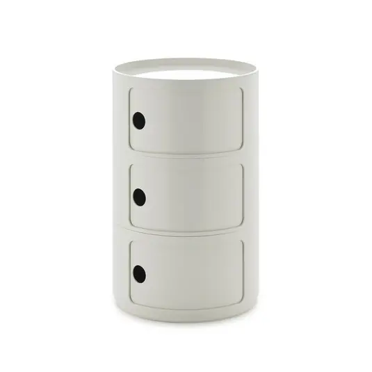 Markenware Componibili Big Container, weiß, 3 Elemente, Höhe 69,5 cm - Kartell