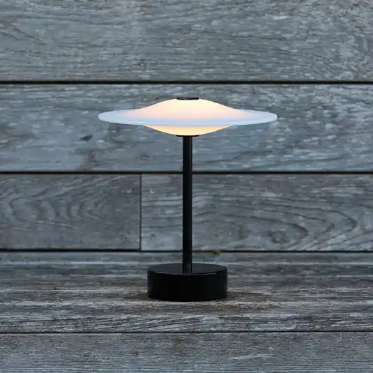 Nur Heute Sinus 22 Portable LED-Tischlampe, schwarz, IP44 - Piet Hein