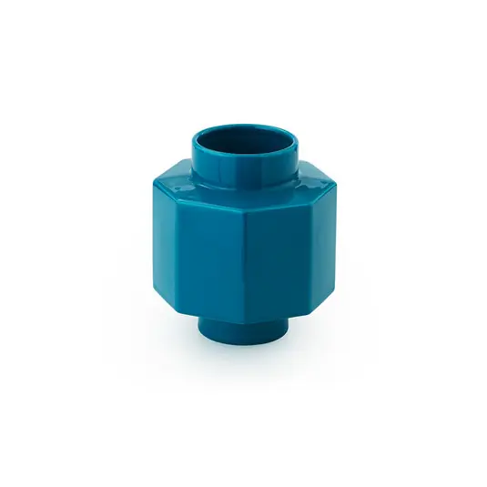 Vase DEKO-OBJECT H5 HEXAGON, petrol, 19cm, Keramik - Normann Neuheit