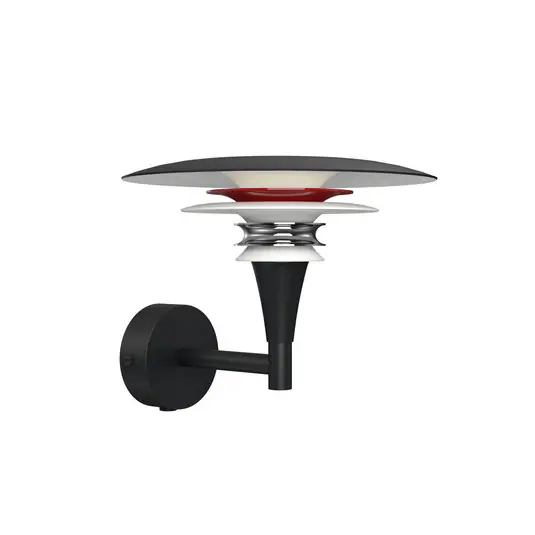 Preiswert Diablo Wandleuchte, schwarz/rot, Ø 20 cm Metall, G9 - Belid