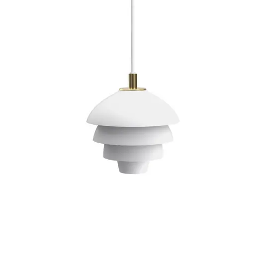 Valencia Pendelleuchte, Ø 18 cm, weiß/messing, G9 - Belid Top-Preis