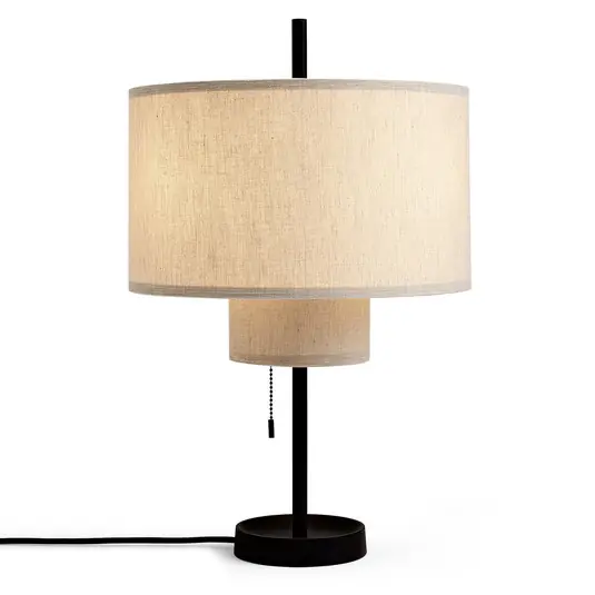 Tischlampe Margin, beige, Textil, Ø 36 cm, E27 - New Works Nur Für Kurze Zeit