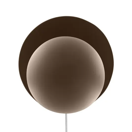 Markenprodukt ORBIT Wandlampe, braun, Ø 30 cm, Stecker - Globen Lighting