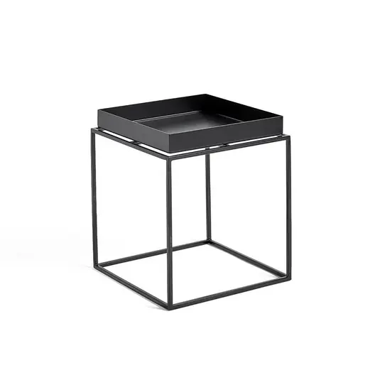 Abverkauf Tray Beistelltisch, schwarz, 30 x 30 cm, Stahl - HAY