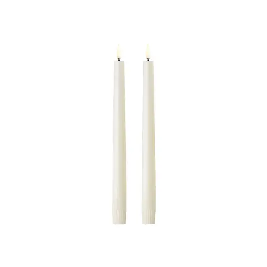 TAPER LED-Kerze 2er, elfenbein, Höhe 25 cm - Uyuni Lighting Markenware