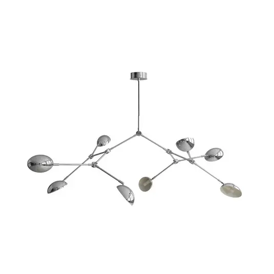 Ausverkauf Drop Kronleuchter, chrom, 85 cm, 8-flg. - 101 Copenhagen