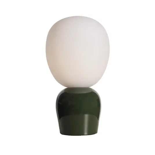 Solange Der Vorrat Reicht Buddy Tischleuchte, grün, Metall/Glas, Höhe 33,5 cm - Belid