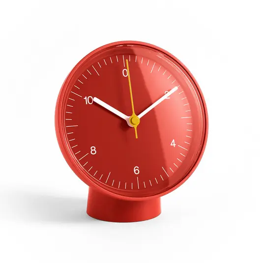 Heißes Angebot Table Clock Tischuhr rot Kunststoff Höhe 14 cm - HAY