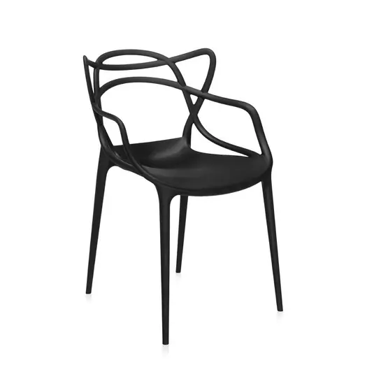 Aktuell Masters Stuhl, schwarz, Höhe 83 cm - Kartell