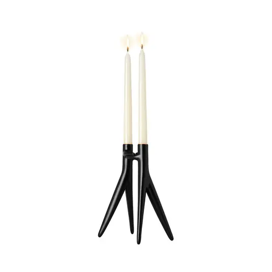 Abbracciaio Kerzenhalter, schwarz, Höhe 25 cm, Alu - Kartell Schnäppchen