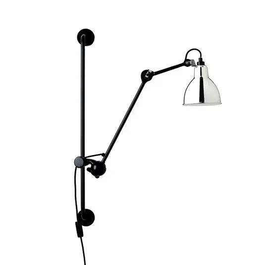 210 Wandleuchte schwarz/chrom - Lampe Gras Günstig