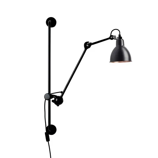 210 Wandleuchte schwarz/schwarz-kupfer - Lampe Gras Rabatt
