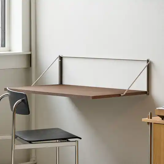 Fold-out Desk Wandklapptisch Holz dunkel 90cm, Eiche - Moebe Markenware