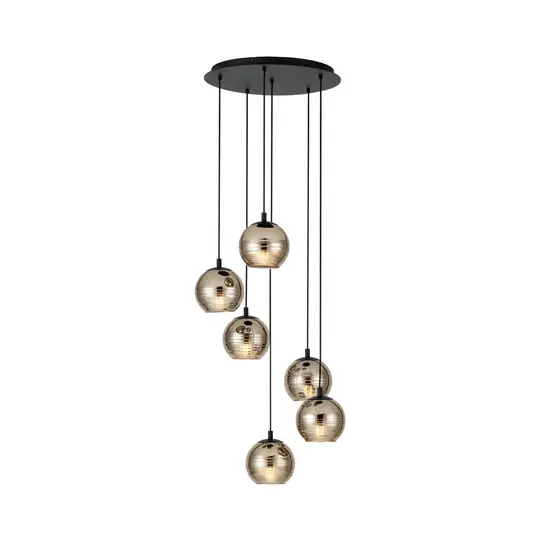 Lemorieta Hängelampe, gold, Ø 57 cm, 6-flg. - Stars of Light Bestpreis