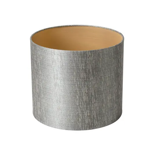 Nur Heute Erica Lampenschirm, grau/gold, Ø 29cm, Textil - Watt & Veke