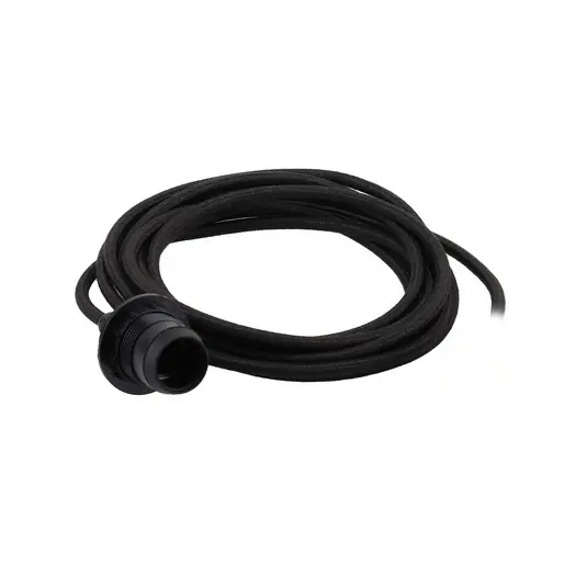 E27-Lampenfassung, schwarz, Stecker, 5 m, IP44 - Watt & Veke Top-Angebot