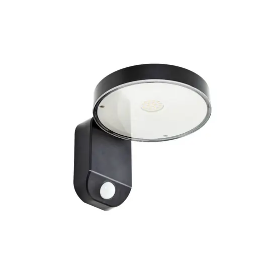 Tarlson LED-Solarwandlampe, rund, anthrazit, Sensor - Prios Günstig