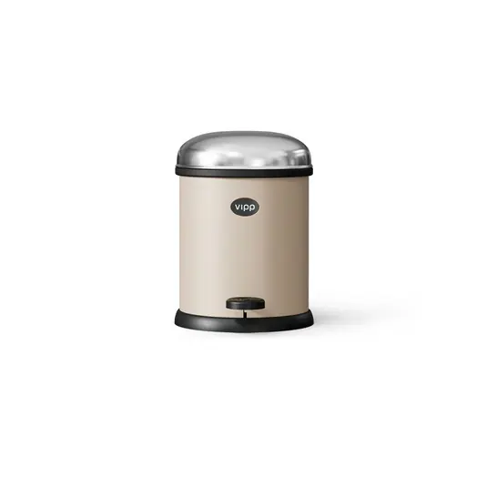 Vipp12 Tretmülleimer, beige, 3L, Stahl - Vipp Echt
