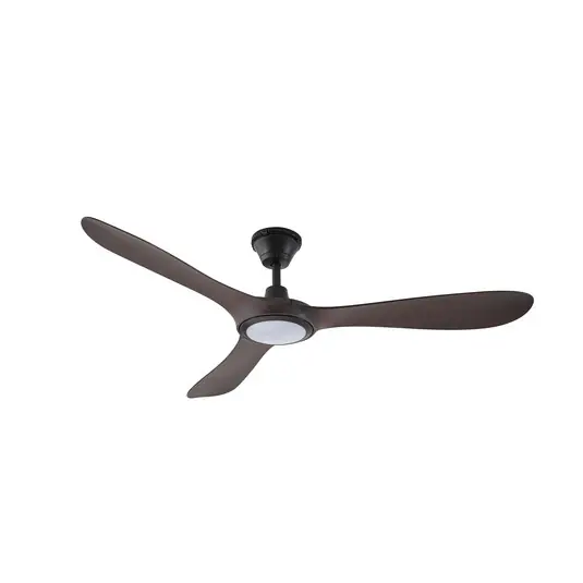 Winrod LED-Außendeckenventilator, Holz dunkel IP66 - Lucande Expressversand
