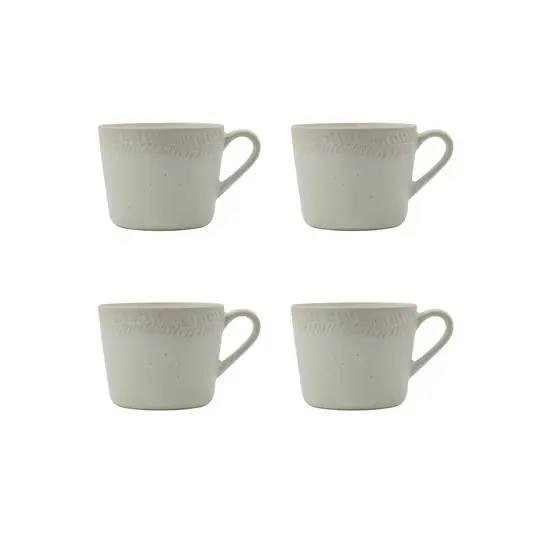 Markenware Serve Tasse im 4er-Set, Steingut, creme - House Doctor