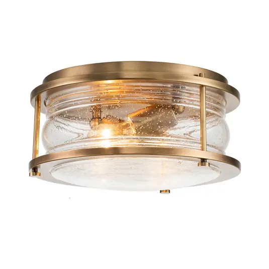 Ashland Bay Bad-Deckenlampe Ø30,5cm, messing, IP44 - Elstead Neuheit