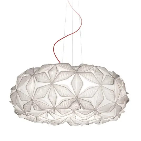 C'EST LA VIE Pendelleuchte, weiß/Kabel rot, Ø 70 cm - Slamp Mega-Angebot
