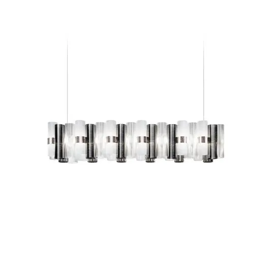 Sonderangebot LED-Hängelampe La Lollo, zinnfarben, 140 cm - Slamp