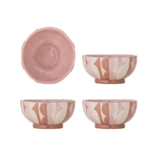 Saul Schale, rosa, 4er-Set, 6 cm, Keramik - Bloomingville Preisknaller