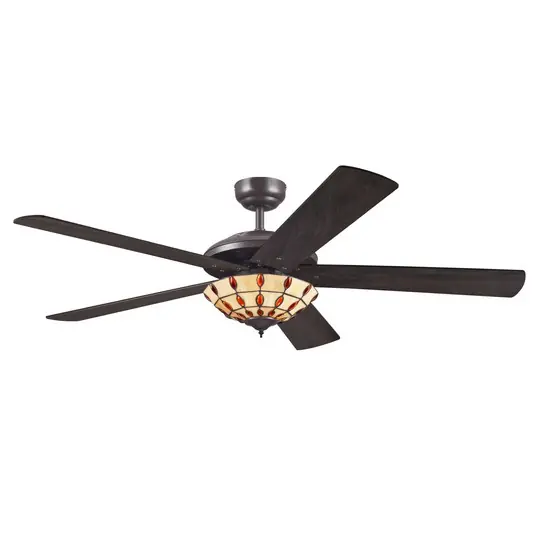Neuheit Deckenventilator Comet T mit Tiffany-Leuchte - Westinghouse