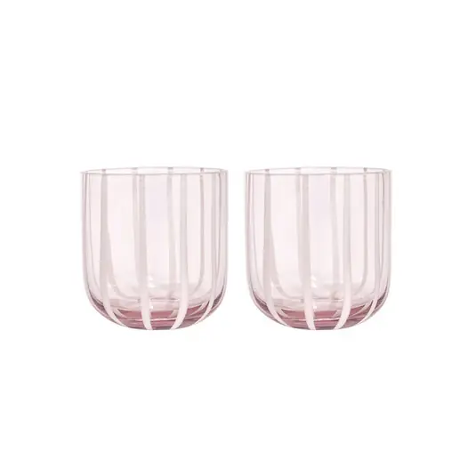 Kracherpreis Mizu Glas, rosa, Höhe 8 cm, 2er-Set - OYOY Living Design