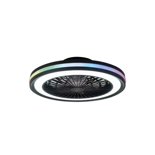 LED-Deckenventilator Gamer schwarz DC leise CCT RGB - Mantra Echt