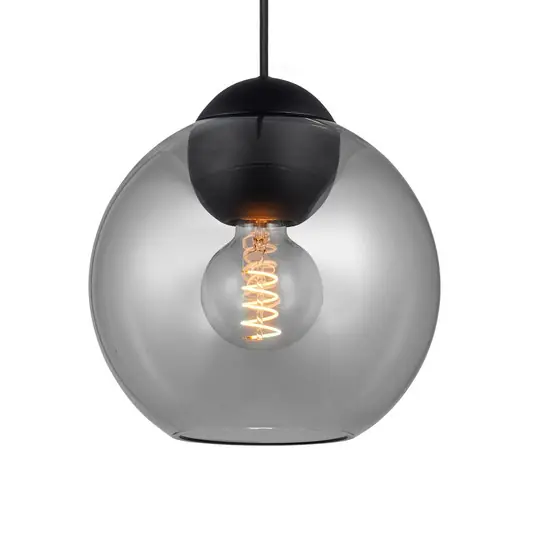 BUBBLES Hängelampe, rauchgrau Ø 24 cm Glas E27 - Halo Design Neuheit