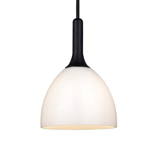 Bestpreis BELLEVUE Hängelampe schwarz/opal 14 cm Glas G9 - Halo Design