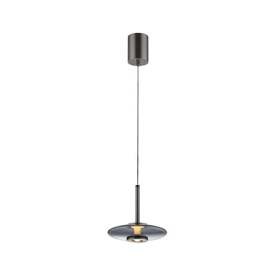 Aktuell Vitrum LED-Hängeleuchte, grau, Glas/Aluminium, Ø22 cm - PURE