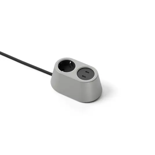NOMAD BLOCK Steckdose alu 1 x Typ F + USB - Forming Function Markenware