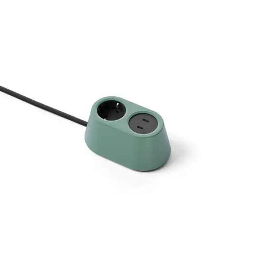 NOMAD BLOCK Steckdose grün 1x Typ F + USB - Forming Function Günstig