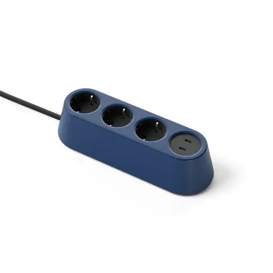 Garantierte Lieferung NOMAD BLOCK Steckdose blau 3x Typ F + USB - Forming Function